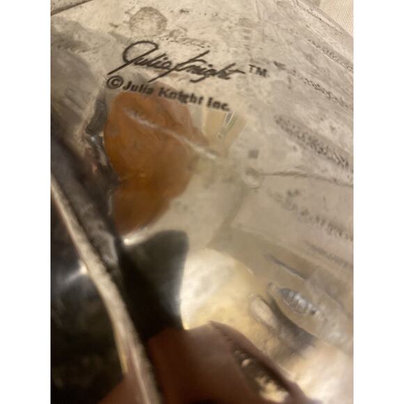 Vintage Julia Knight Enamel Orange Sunflower 8” Pedestal - Picture 9 of 9